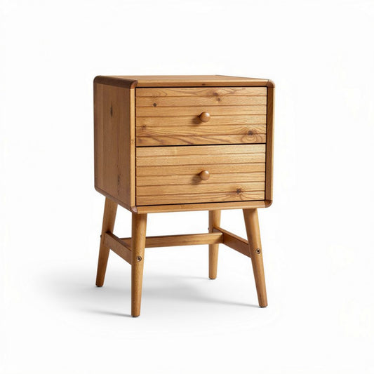 Table de chevet en bois de pin avec deux tiroirs dimensions 45 x 40 x 50cm
