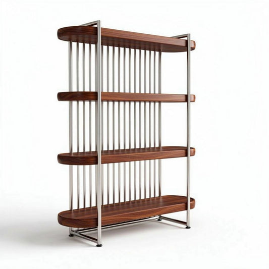 Étagère en bois avec structure en métal dimensions 150 x 80 x 180 cm