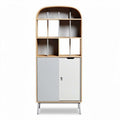 Meuble de rangement en bois avec portes et compartiments 75 x 40 x 150cm